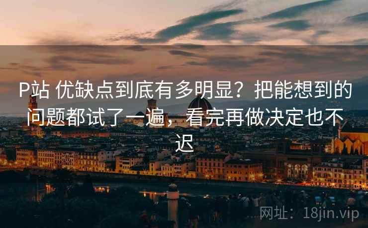 P站 优缺点到底有多明显？把能想到的问题都试了一遍，看完再做决定也不迟