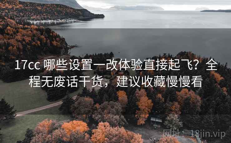 17cc 哪些设置一改体验直接起飞?全程无废话干货,建议收藏慢慢看 17cc 哪些设置一改体验直接起飞?全程无废话干货,建议收藏慢慢看